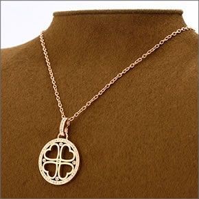 フォリフォリ ≪取り寄せ商品≫HEART4HEART ハートフォーハート ピンクゴールドプレーテッド×クリスタル クローバー・ハートモチーフ ネックレス ペンダント 3N13T019RC