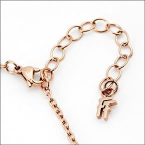 フォリフォリ ≪取り寄せ商品≫HEART4HEART ハートフォーハート ピンクゴールドプレーテッド×クリスタル クローバー・ハートモチーフ ネックレス ペンダント 3N13T019RC