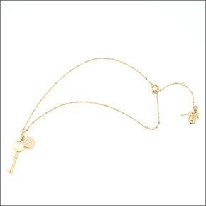 フォリフォリ ≪取り寄せ商品≫ ピンクゴールドプレーテッド×クリスタル キーモチーフ ネックレス ペンダント 3N1T068RC