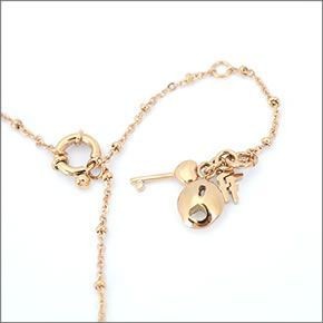 フォリフォリ ≪取り寄せ商品≫ ピンクゴールドプレーテッド×クリスタル キーモチーフ ネックレス ペンダント 3N1T068RC