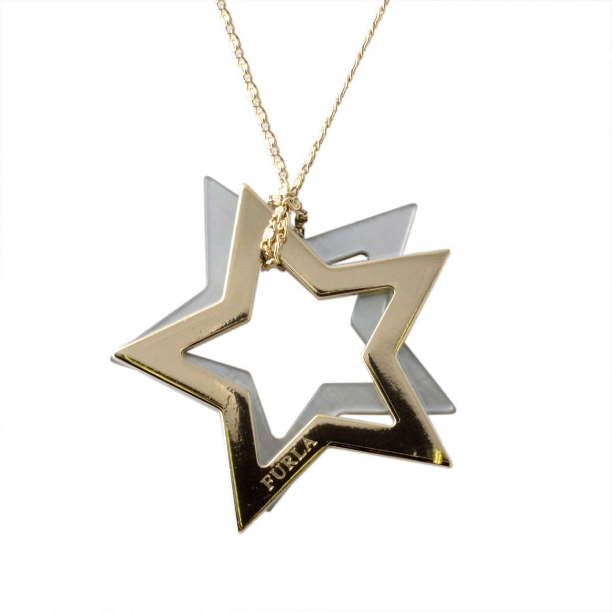 フルラ FURLA 833249 CO34 MI0 TORTORA 星型 スターモチーフ ダブルスター ロング ネックレス ペンダント VALENTINA NECKLACE STELLE
