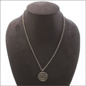 グッチ  ヴィンテージgucci トレードマーク エンボス エイジドパラジウム ネックレス/ペンダント 310539 J8400 8110 YBB310539001