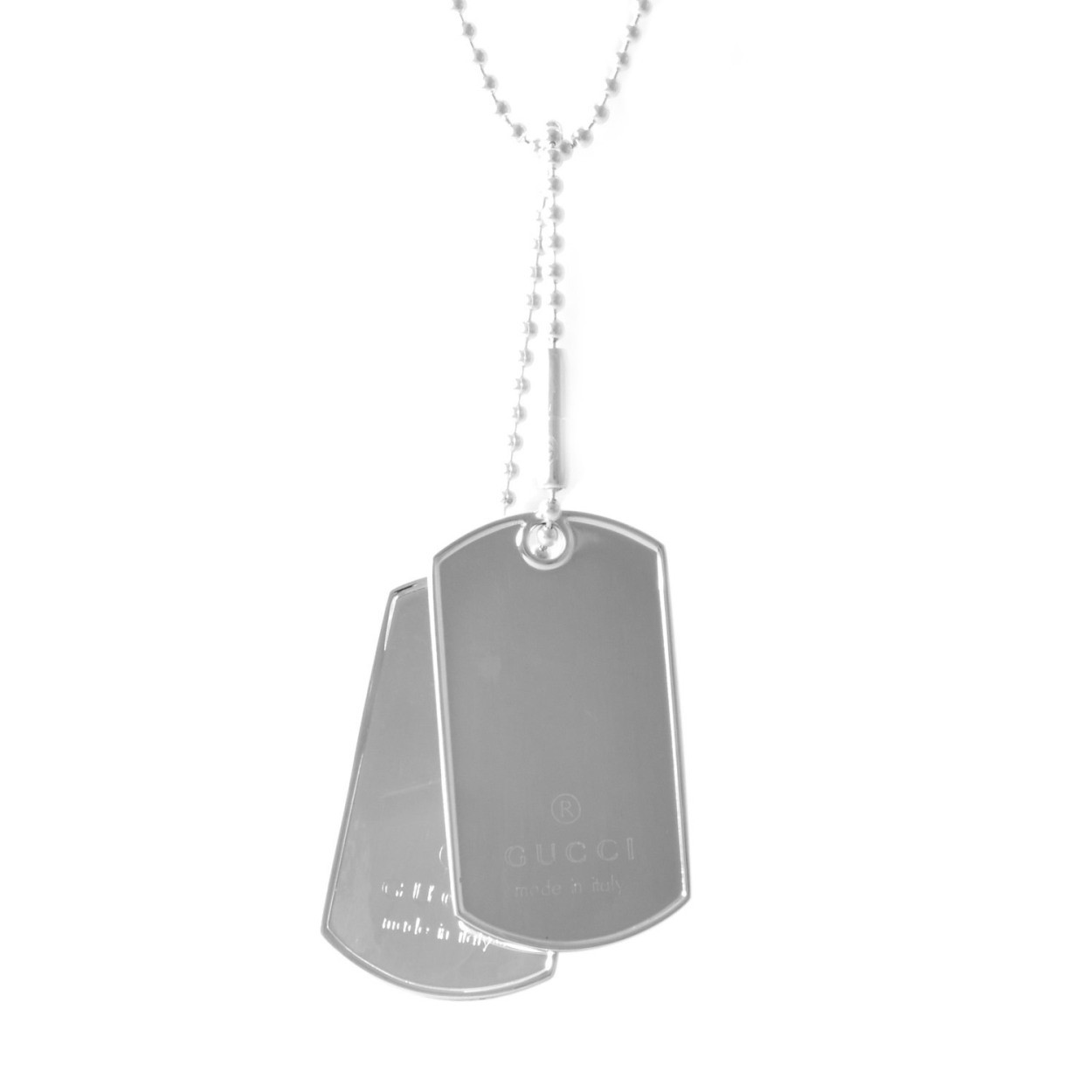 グッチ GUCCI 010492-09840-0006 DOG TAG ドッグタグ ペンダント ネックレス