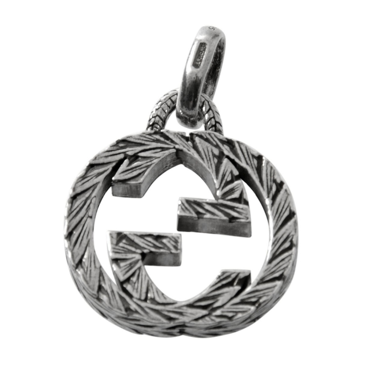 グッチ GUCCI 455288-J8400-0701 エングレービング インターロッキングG チャーム  【ブレスレットチャーム】  【ペンダントトップ】