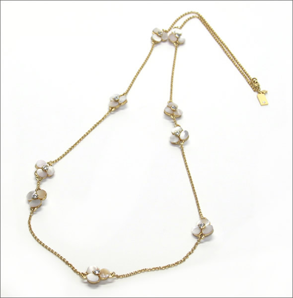 ケイトスペード DISCO PANSY  Scatter パンジーモチーフのロングネックレス WBRU6738