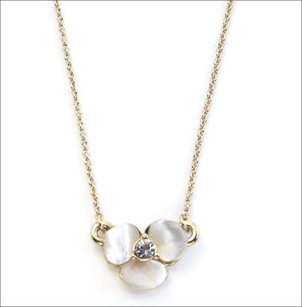 ケイトスペード DISCO PANSY Mini Pendant パンジーモチーフ クリスタル・ビジュー ペンダント/ネックレス　 WBRU6731-110