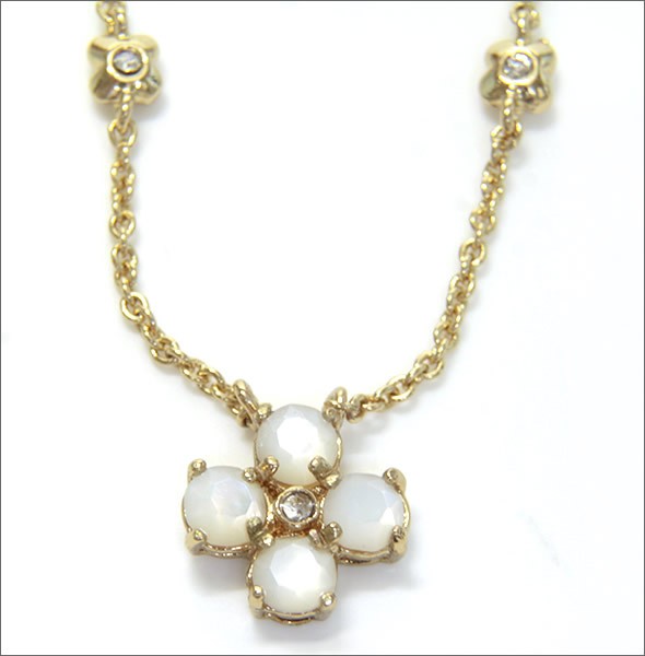 ケイトスペード WBRUA219-110 CENTRAL PARK PANSY Mini Pendant パンジーモチーフ クリスタル・ビジュー ペンダント/ネックレス