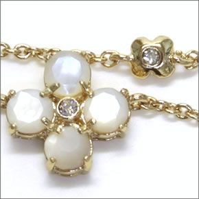 ケイトスペード WBRUA220-110 CENTRAL PARK PANSY scatter Necklace パンジーモチーフ クリスタル・ビジュー スキャッター ロング ネックレス