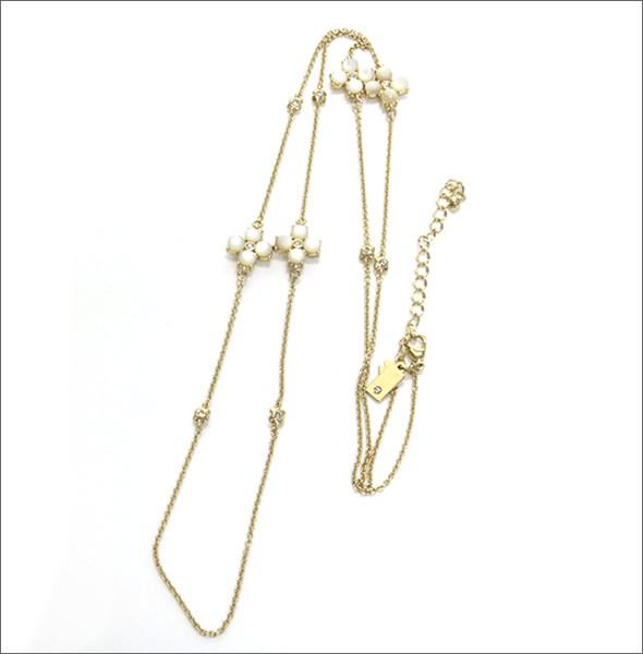 ケイトスペード WBRUA220-110 CENTRAL PARK PANSY scatter Necklace パンジーモチーフ クリスタル・ビジュー スキャッター ロング ネックレス