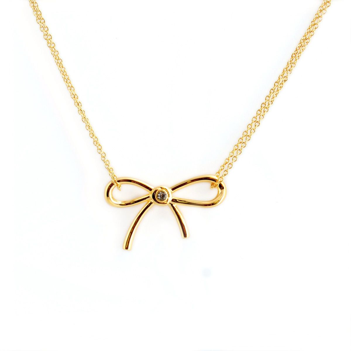 ケイトスペード Kate Spade WBRUA606-922 Clear ビジュー×リボン ネックレス/ペンダント Dainty Sparklers Bow Pendant