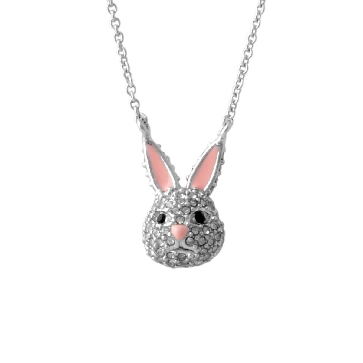 ケイトスペード Kate Spade WBRUD585-911 clear/silver MAKE MAGIC rabbit mini pendant ウサギモチーフ クリスタルパヴェ ペンダント ネックレス