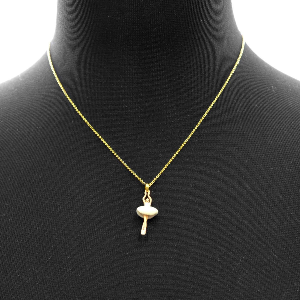 レネレイド Les Nereides AEMDD301/1 バレリーナモチーフ パドゥドゥ ミニ ネックレス ペンダント MINI PAS DE DEUX