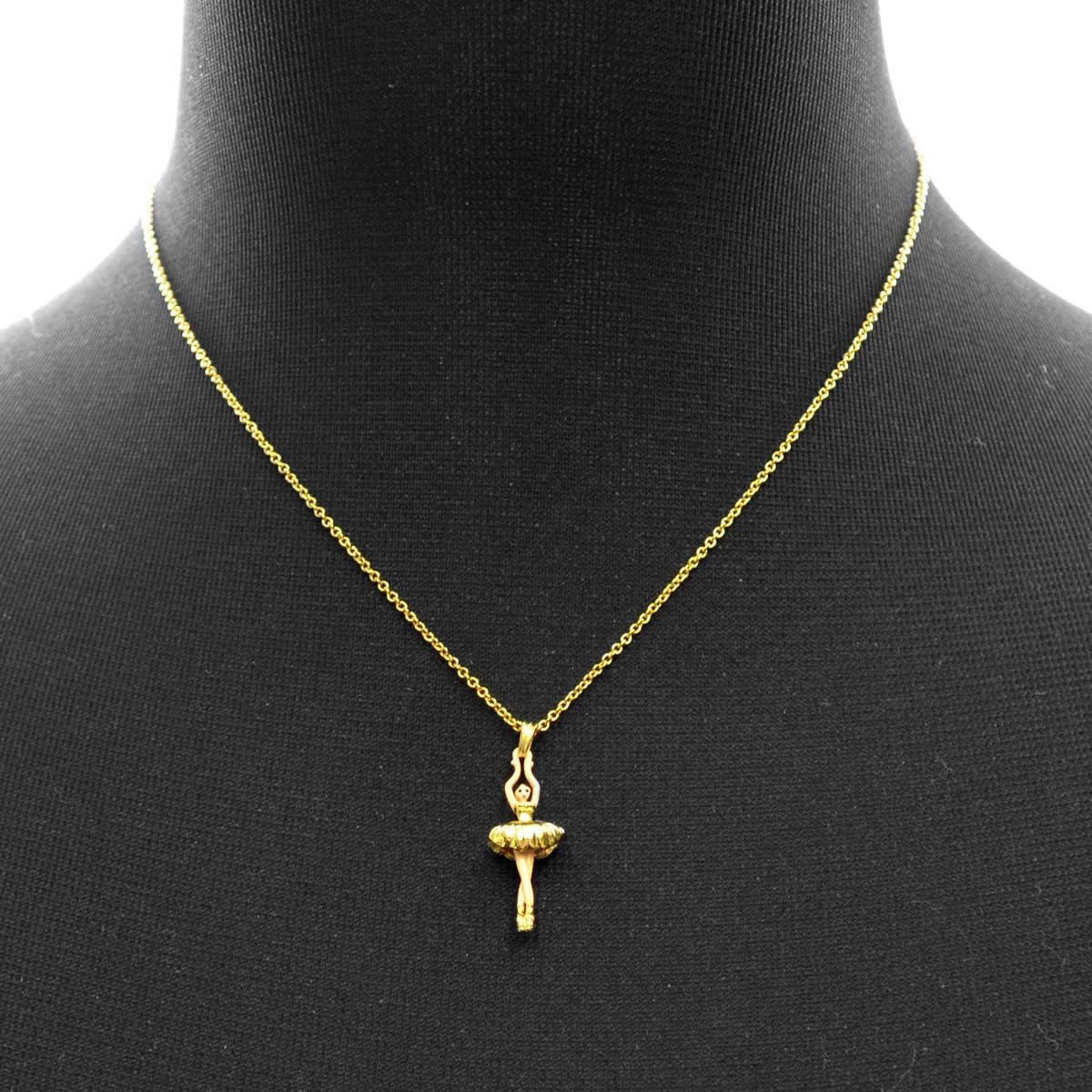 レネレイド Les Nereides AEMDD301/4 バレリーナモチーフ パドゥドゥ ミニ ネックレス ペンダント MINI PAS DE DEUX