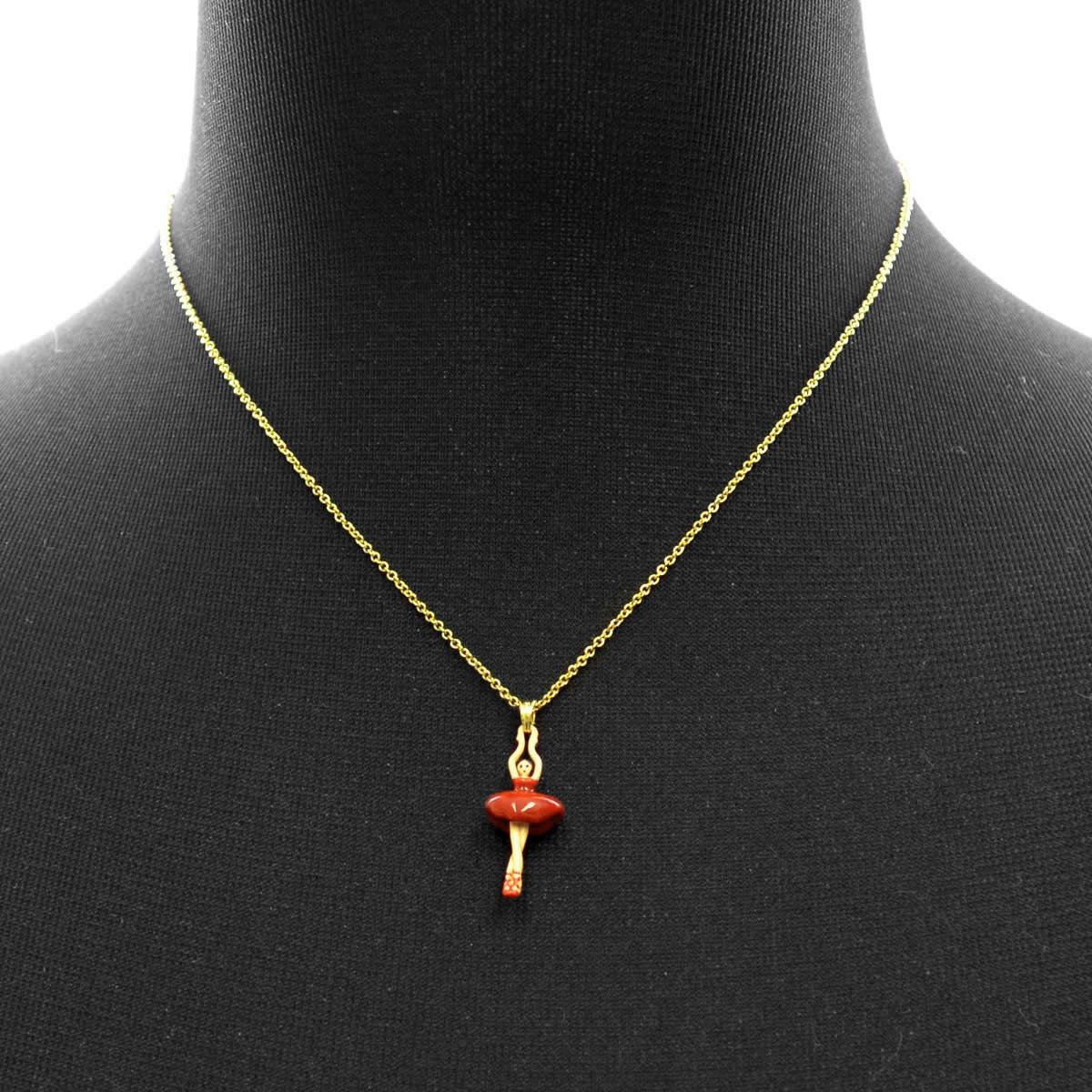 レネレイド Les Nereides AEMDD301/6 バレリーナモチーフ パドゥドゥ ミニ ネックレス ペンダント MINI PAS DE DEUX