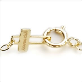 マレア リッチ  K10 クロスモチーフネックレス　ゴールド×ダイヤモンド 10KJ-01