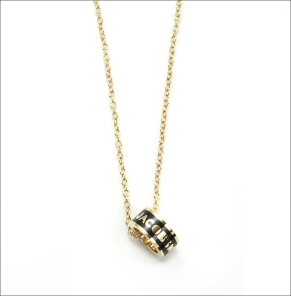 マークバイマークジェイコブス Classic Marc Delicate Sweetie Pendant クラシックマーク エナメル ロゴ ペンダント ネックレス M3PE571-062 80357 BLACK/ORO
