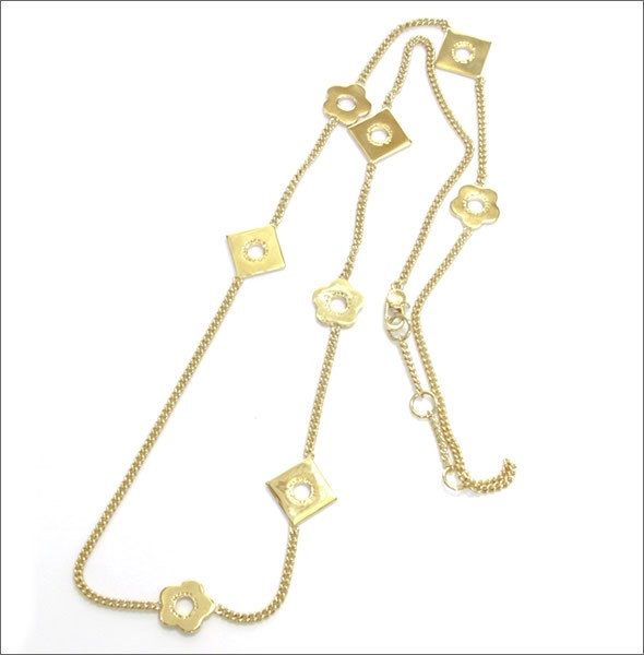 マークバイマークジェイコブス M0006472-711 ORO Diamond and Daisy Medley Necklace ダイアモンド&デイジー ロゴ メドレー ロング ネックレス/ペンダント