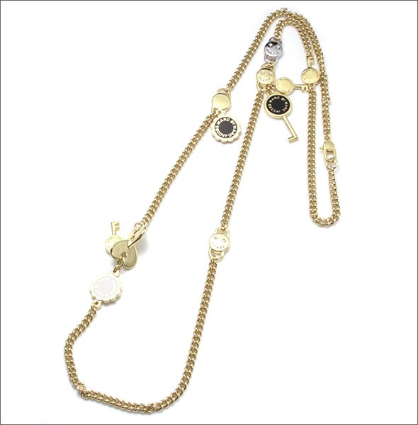 マークバイマークジェイコブス M0005836-002 BLACK MULTI Happy House Medley Necklace スマイル キー ハート スカルップド エナメル ロゴ メドレー ネックレス/ペンダント