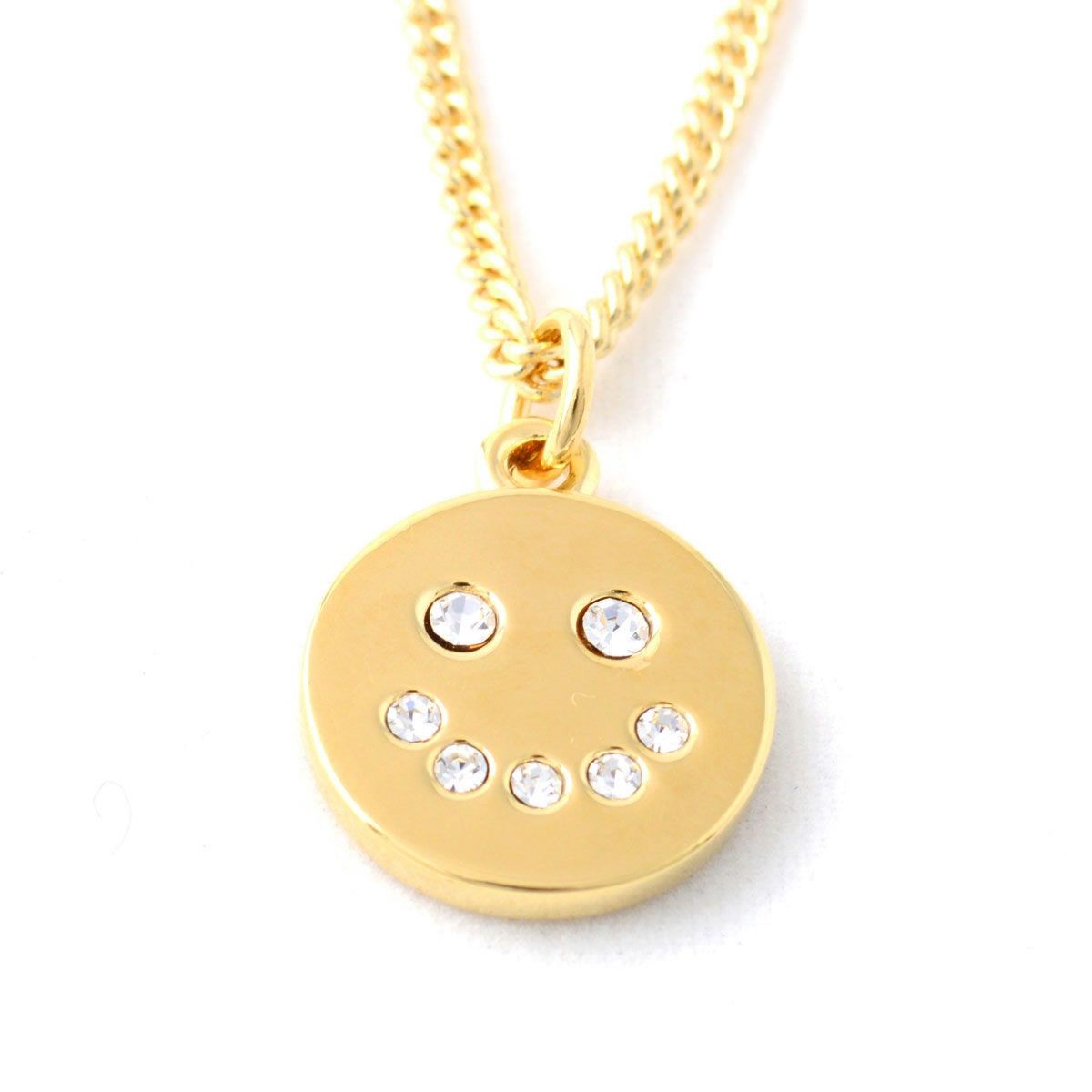 マークバイマークジェイコブス MARC BY MARC JACOBS M0007060-711 ORO Smiley Logo Pendant スマイル ラインストーン ペンダント/ネックレス