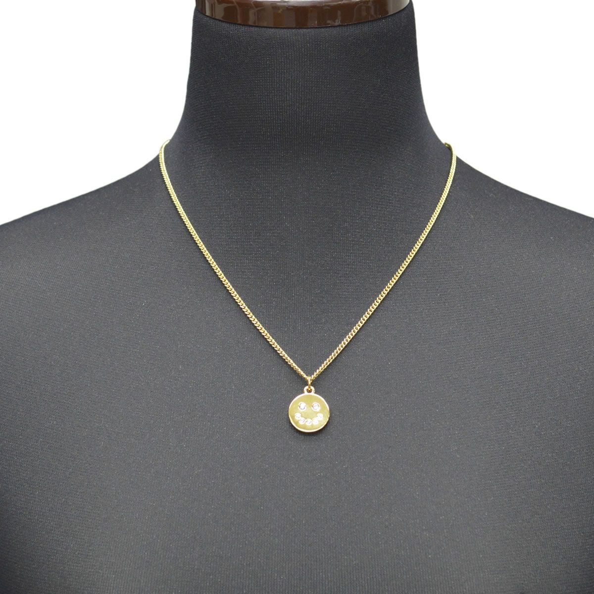 マークバイマークジェイコブス MARC BY MARC JACOBS M0007060-711 ORO Smiley Logo Pendant スマイル ラインストーン ペンダント/ネックレス