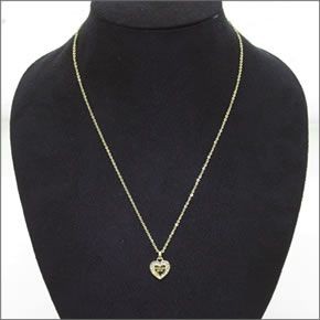 マイケルコース Pave Gold-Tone Heart Charm Pendant Necklace パヴェ ハートチャーム ネックレス/ペンダント MKJ3969710