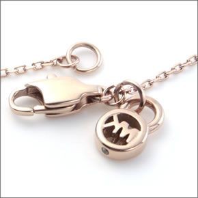 マイケルコース MKJ3039791 Pave Rose Gold-Tone Heart Charm Pendant Necklace パヴェ ハートチャーム ネックレス/ペンダント