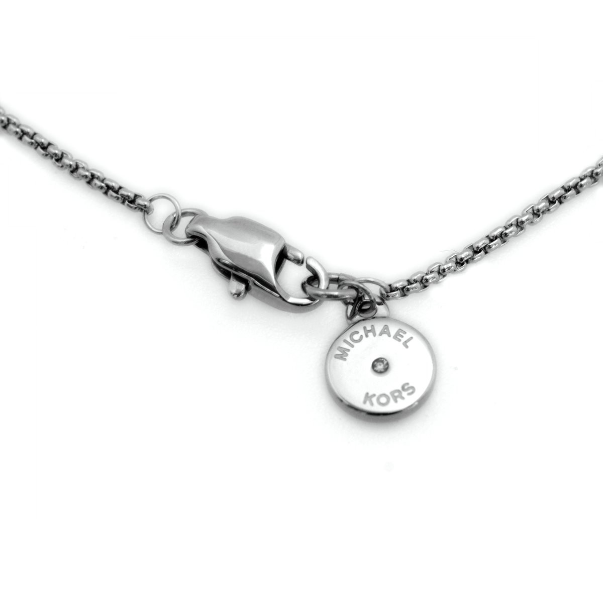 マイケルコース MICHAEL KORS MKJ4143040 Pave Silver-Tone Heart Charm Pendant Necklace パヴェ ハートチャーム ペンダント/ネックレス