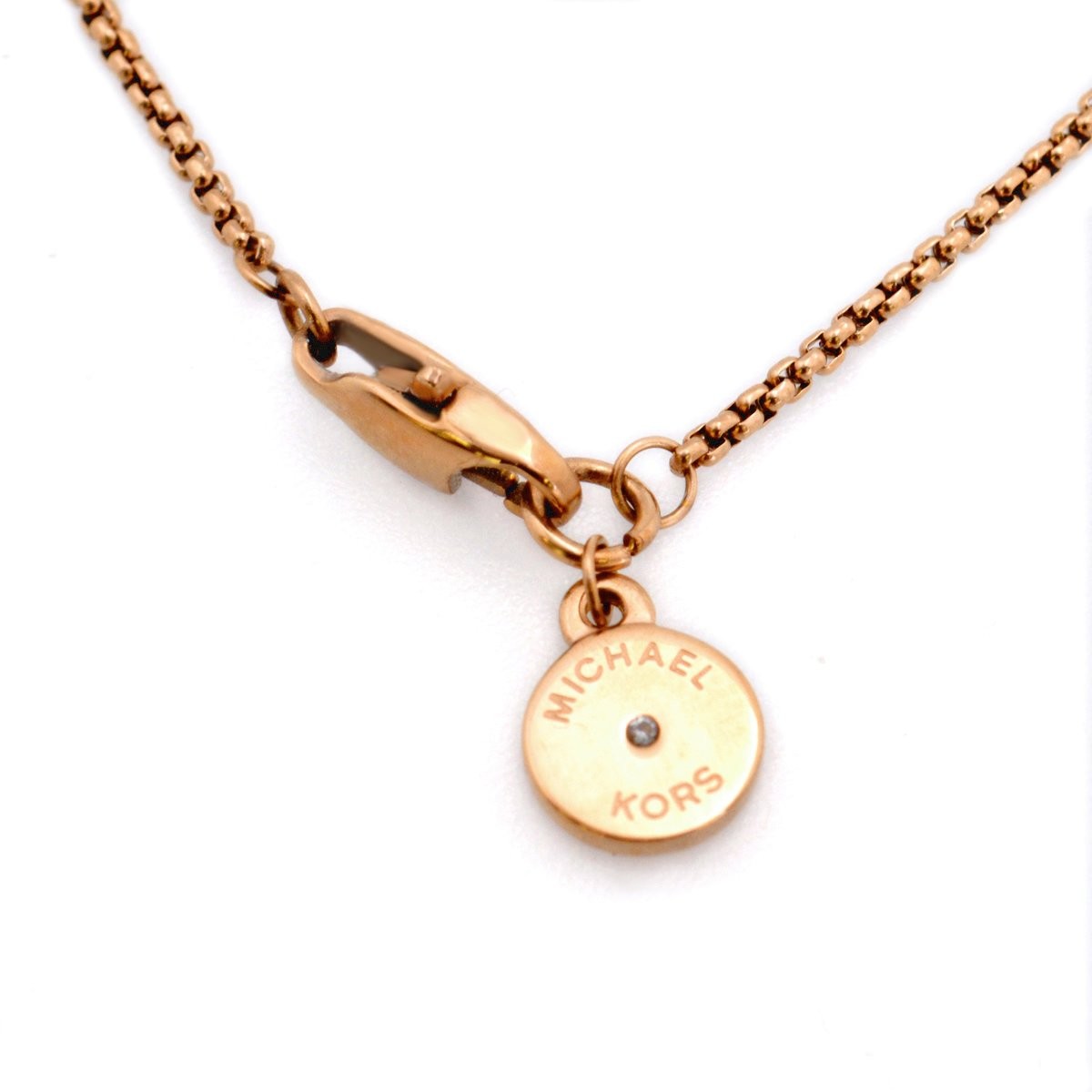 マイケルコース MICHAEL KORS MKJ4144791 Pave Rose Gold-Tone Heart Charm Pendant Necklace パヴェ ハートチャーム ペンダント/ネックレス