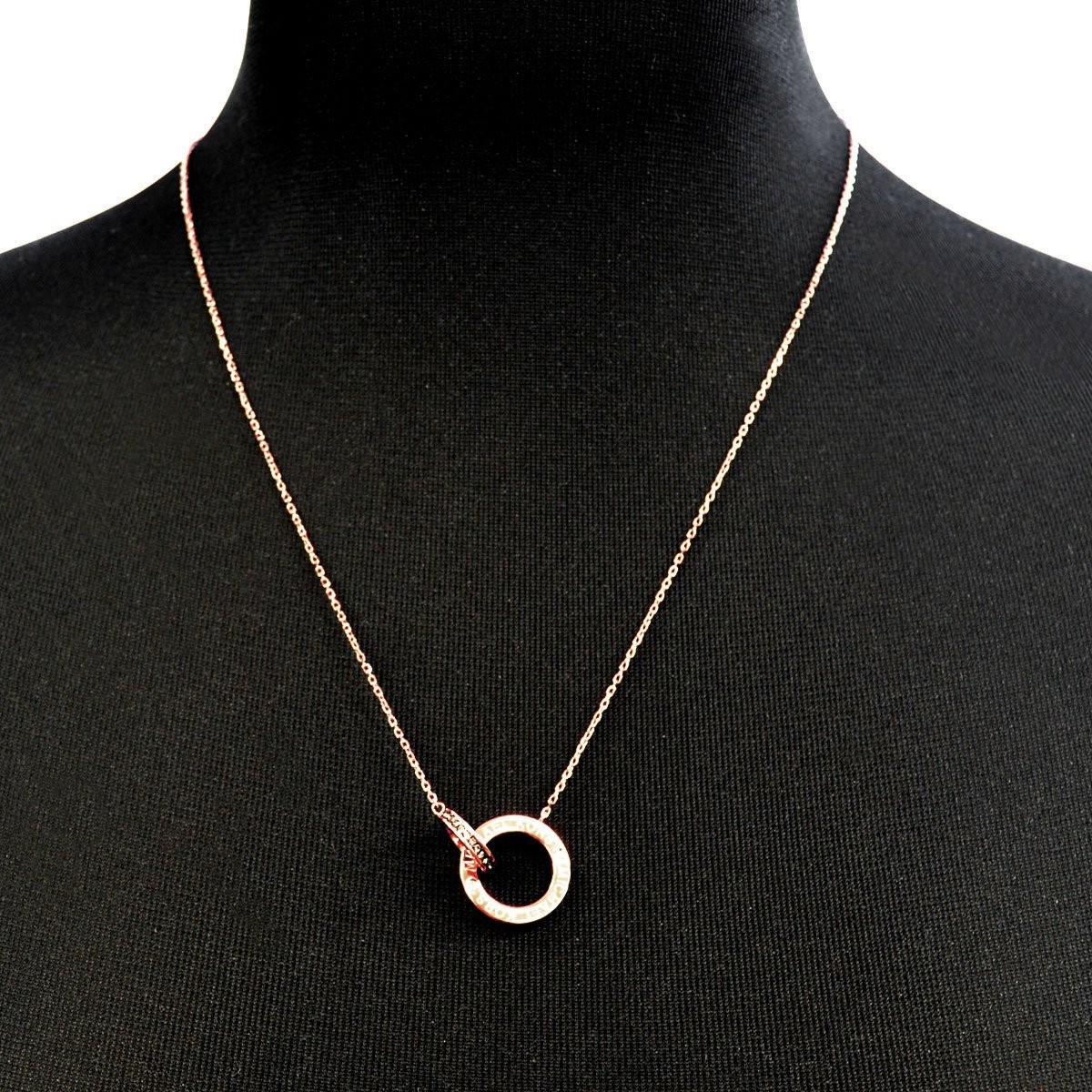 マイケルコース MICHAEL KORS MKJ4680791 Pave Rose Gold-Tone Interlocking Circle Pendant Necklace パヴェ インターロッキング サークル ネックレス ペンダント
