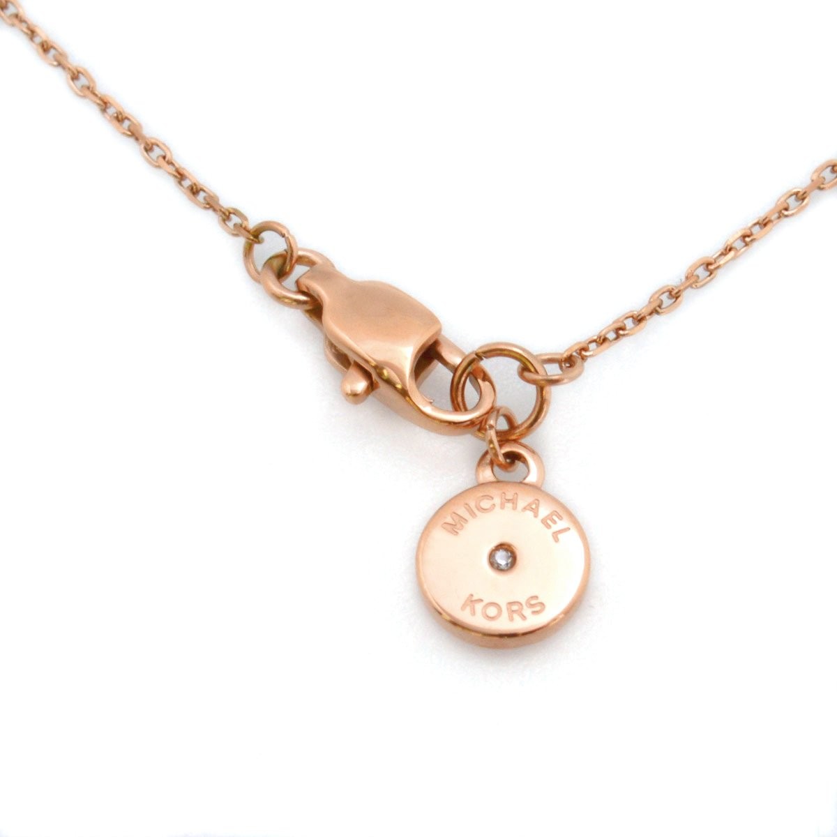 マイケルコース MICHAEL KORS MKJ4680791 Pave Rose Gold-Tone Interlocking Circle Pendant Necklace パヴェ インターロッキング サークル ネックレス ペンダント