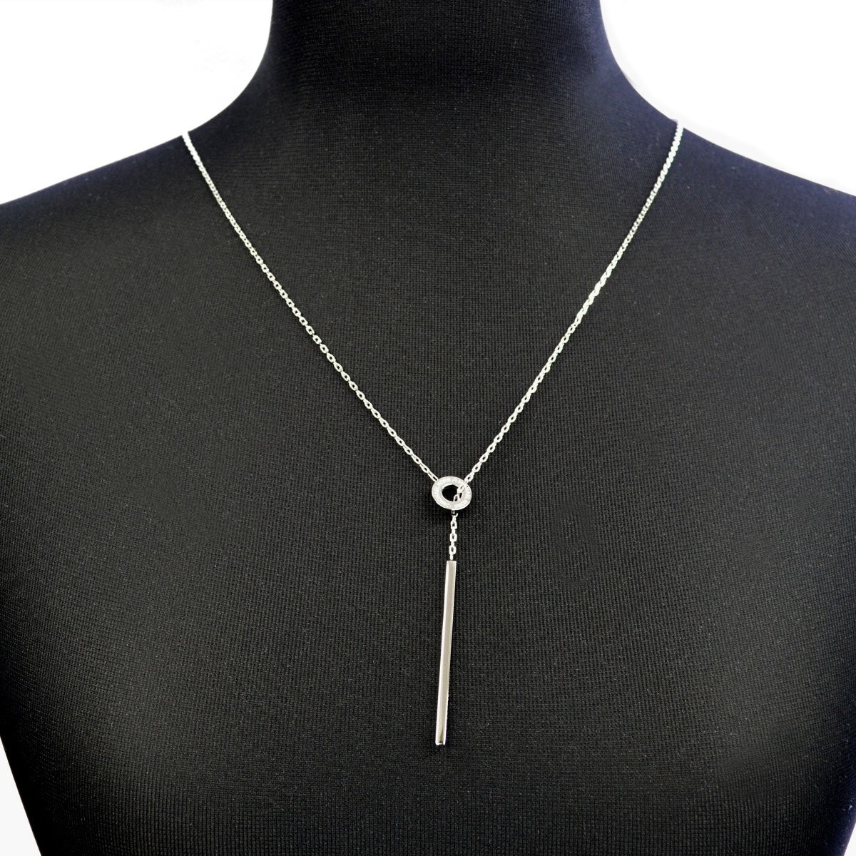 マイケルコース MICHAEL KORS MKJ4682040 Silver-Tone Lariat Bar Pendant Necklace バー ラリエット ネックレス ペンダント