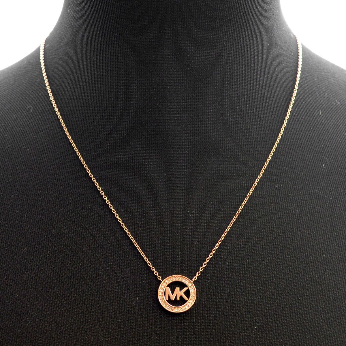 マイケルコース MICHAEL KORS MKJ4734791 パヴェ MKロゴ ネックレス ペンダント Fulton Logo