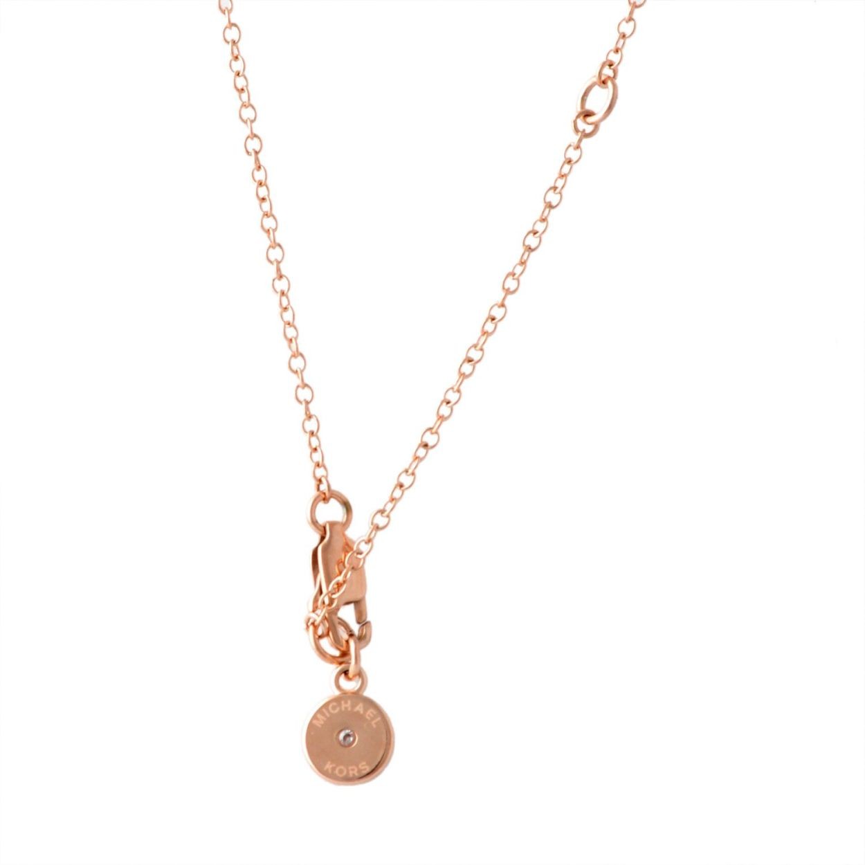 マイケルコース MICHAEL KORS MKJ6384791 Haute Hardware パヴェ ロゴプレート ネックレス ペンダント