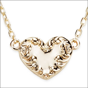 マレア リッチ Heart series K10 ハートモチーフネックレス　2WAY  リバーシブル ゴールド×ルビー 11KJ-31