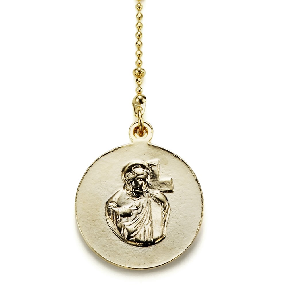 マレア リッチ Marea rich 10KA-05 2way Ｙネックレス レリーフコイン×クロス  ペンダント