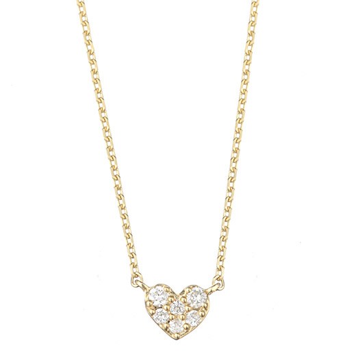 マレア リッチ Marea rich 14KJ-12 K10×ダイアモンド ハート ネックレス ペンダント Precious Heart Necklace