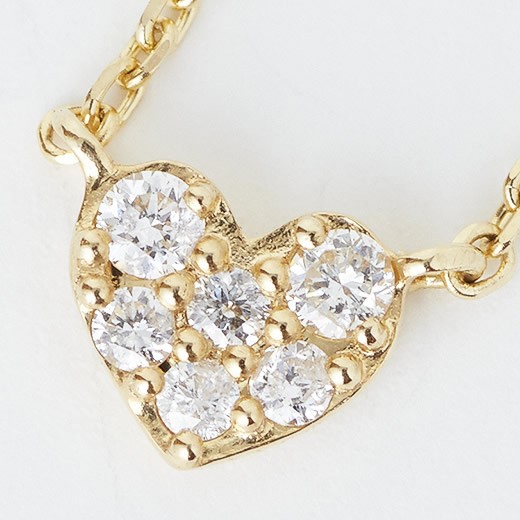 マレア リッチ Marea rich 14KJ-12 K10×ダイアモンド ハート ネックレス ペンダント Precious Heart Necklace