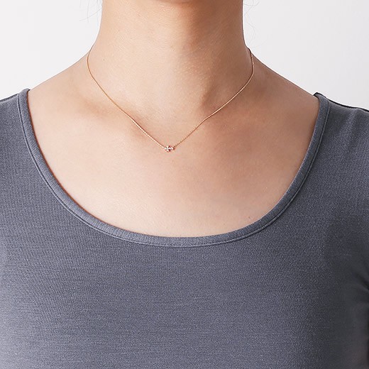 マレア リッチ Marea rich 14KJ-14 K10×ダイアモンド クロス ネックレス ペンダント Precious Cross Necklace