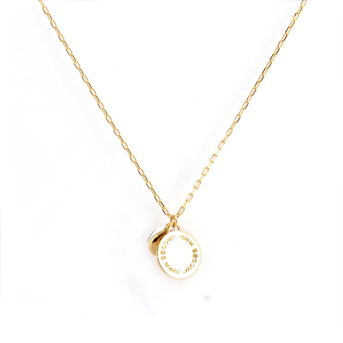 マークジェイコブス MARC JACOBS M0008545-716 Oro Multi ロゴ ディスク ミックス メタル ペンダント/ネックレス Logo Disc Mixed Metal Pendant