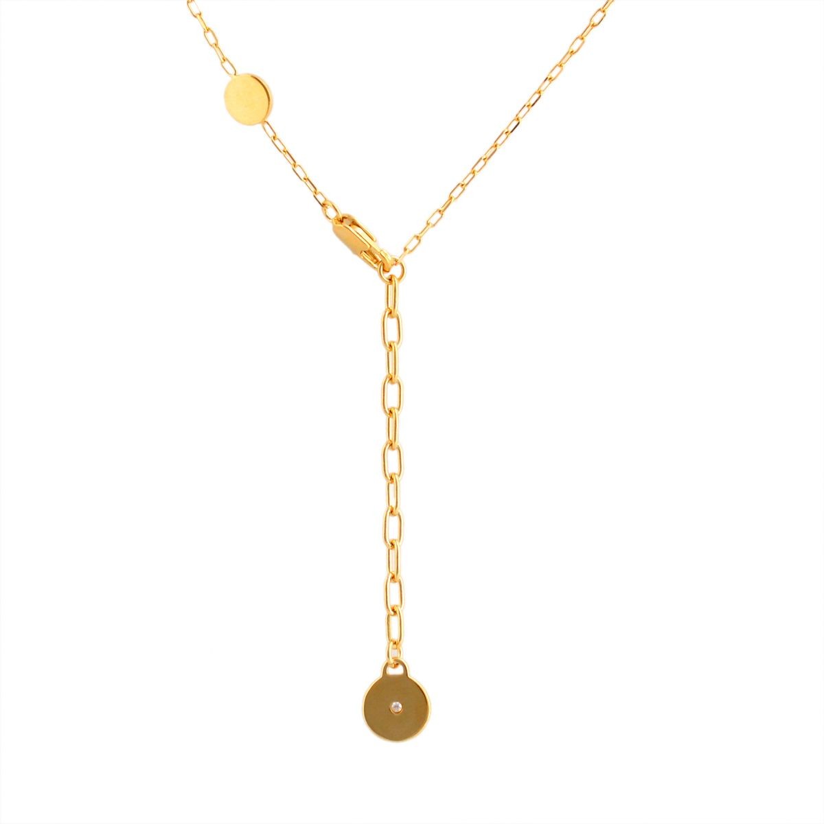 マークジェイコブス MARC JACOBS M0008546-062 Black/Oro ロゴ ディスク エナメル ペンダント/ネックレス Logo Disc Enamel Pendant