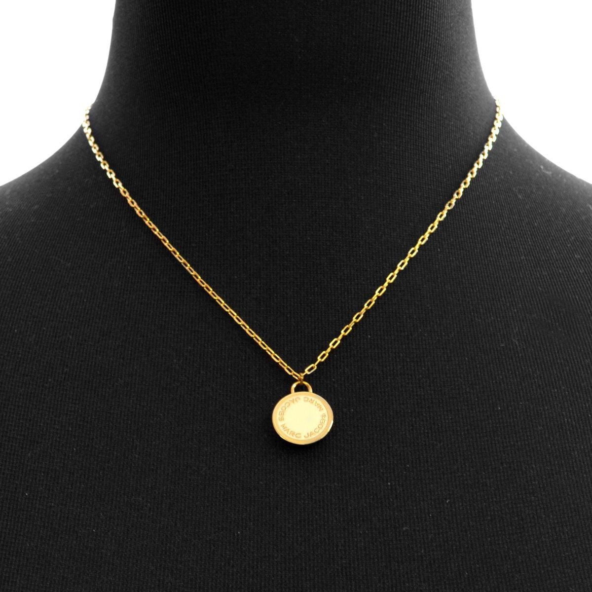 マークジェイコブス MARC JACOBS M0008546-106 Cream ロゴ ディスク エナメル ペンダント/ネックレス Logo Disc Enamel Pendant