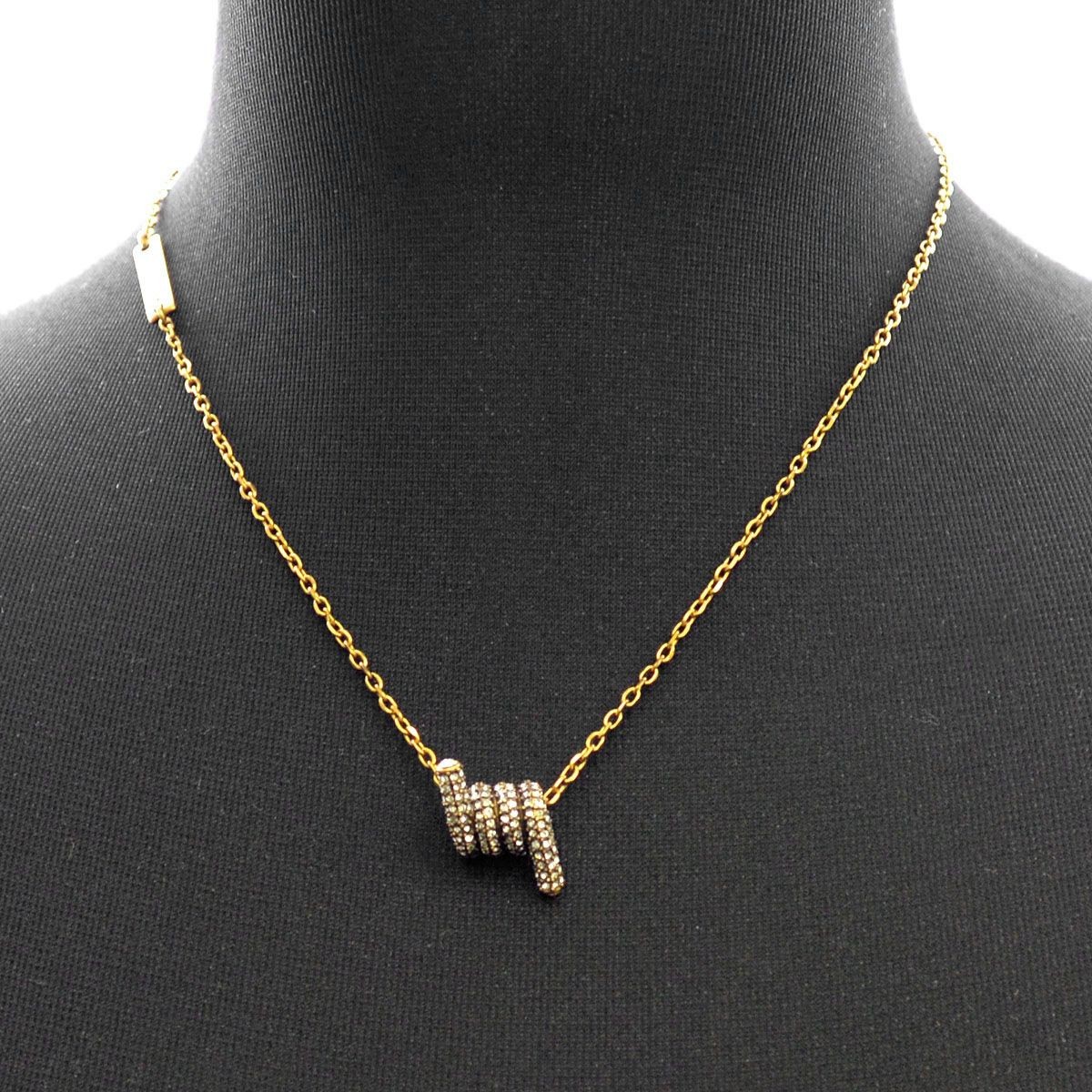 マークジェイコブス MARC JACOBS M0009721-992 Crystal/Antique Gold パヴェ ツイスト ペンダント ネックレス  Pave Twisted Short Pendant