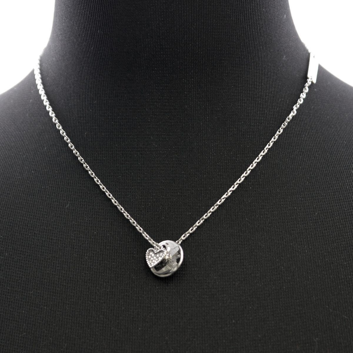 マークジェイコブス MARC JACOBS M0010376-169 Crystal/Silver  コイン ハート ペンダント ネックレス MJ coin heart pendant