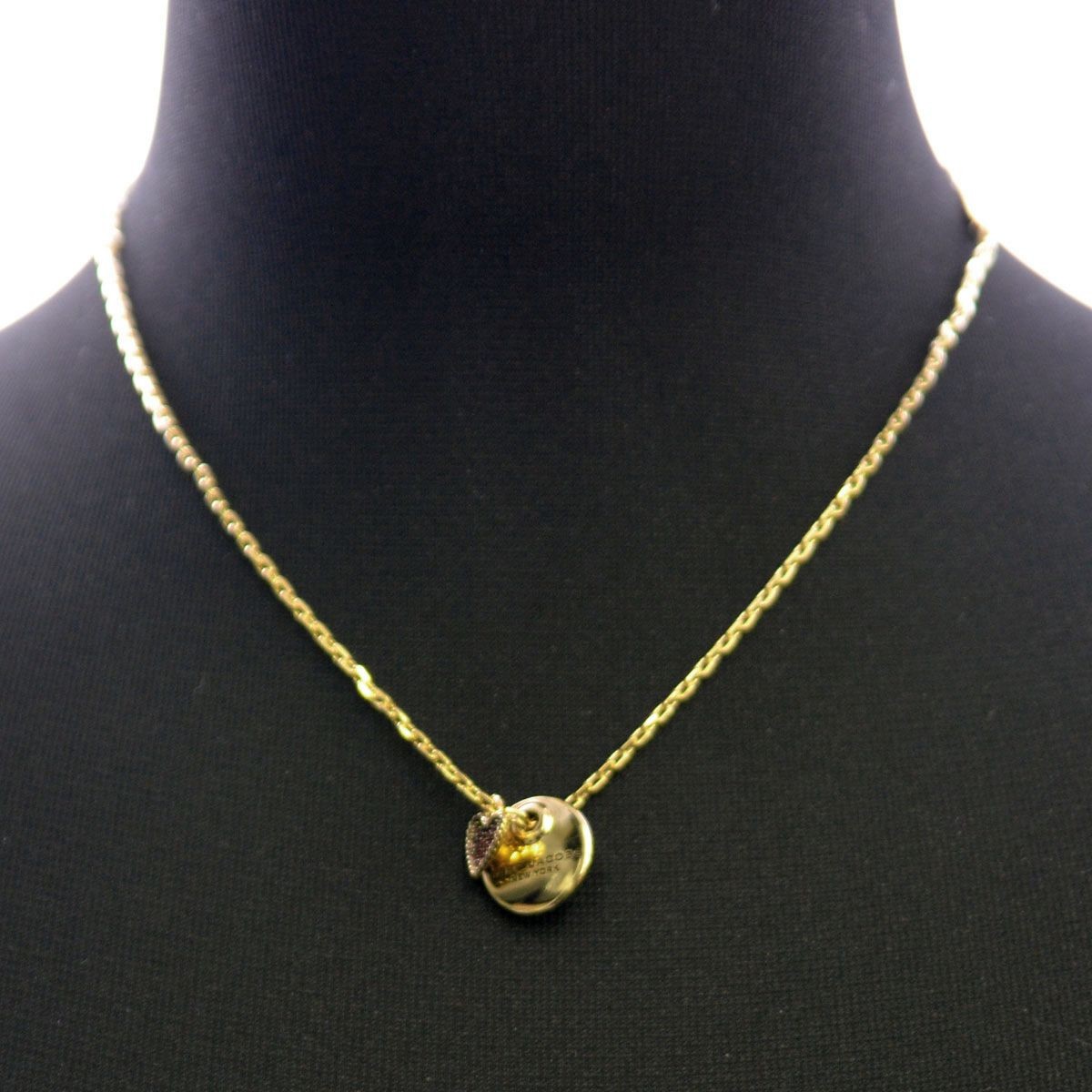 マークジェイコブス MARC JACOBS M0010376-600 Red コイン ハート ペンダント ネックレス MJ coin heart pendant