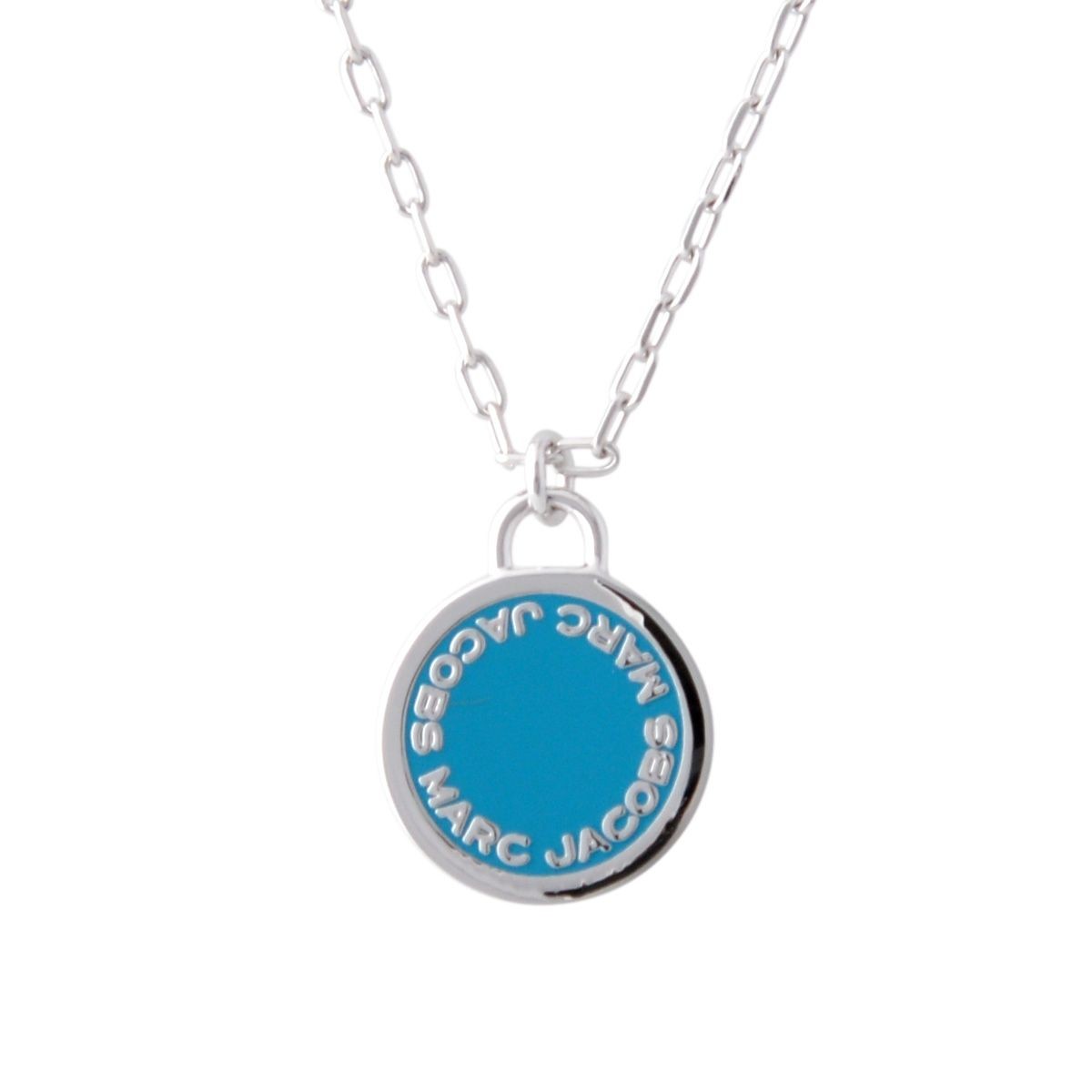 マークジェイコブス MARC JACOBS M0008546-400 Blue ロゴ ディスク エナメル ペンダント ネックレス Logo Disc Enamel Pendant
