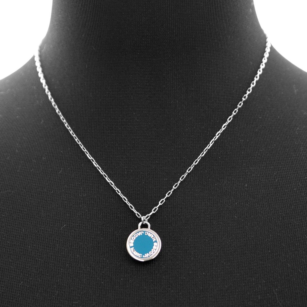 マークジェイコブス MARC JACOBS M0008546-400 Blue ロゴ ディスク エナメル ペンダント ネックレス Logo Disc Enamel Pendant