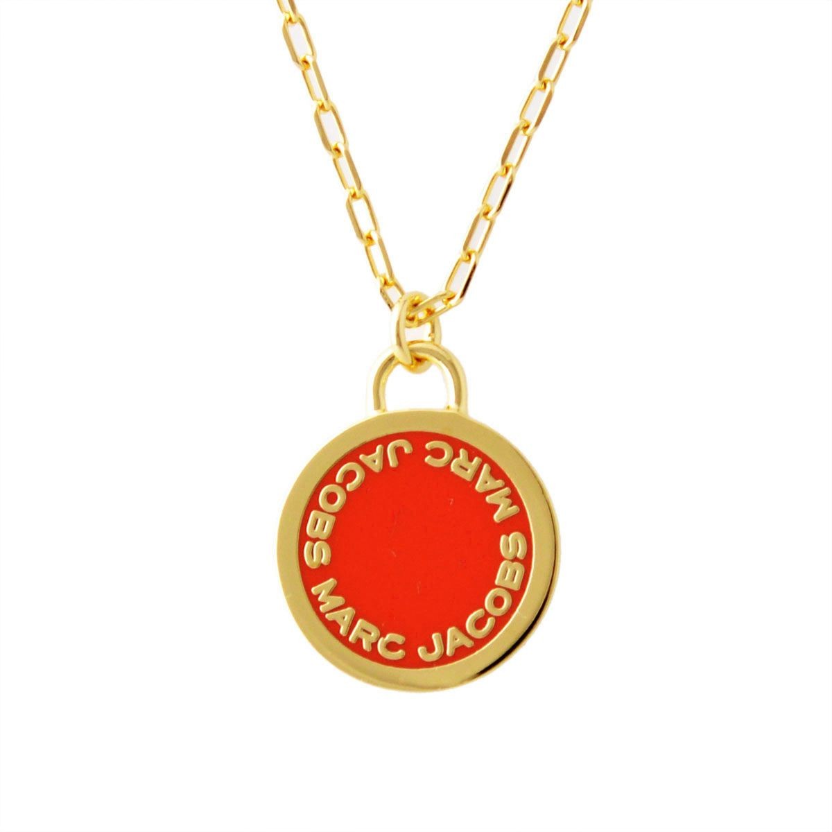 マークジェイコブス MARC JACOBS M0008546-600 Red ロゴ ディスク エナメル ペンダント ネックレス Logo Disc Enamel Pendant