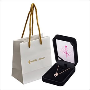 ホワイトクローバー white clover WCFP001PG 【Swing Stone】 スウィングストーン シリーズ 揺れ続ける不思議なキュービック ネックレス マーメイド ハート型 ピンク