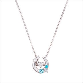 ホワイトクローバー white clover WCFP002RD 【Swing Stone】 スウィングストーン シリーズ 揺れ続ける不思議なキュービック ネックレス ホースシュー 馬蹄型 シルバー