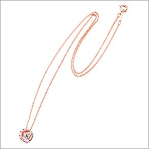 ホワイトクローバー white clover WCFP009PG 【Swing Stone】 スウィングストーン シリーズ 揺れ続ける不思議なキュービック ネックレス ブーケ サークル型 ピンク